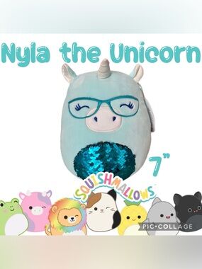 ✨Squishmallows✨Nyla the Unicorn✨7” Plush Stuffed Animal✨